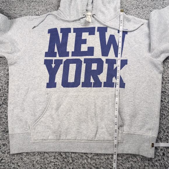 New York Hoodie Adult Large Gray Destination Sweatshirt USA Pullover Fleece - Picture 4 of 6